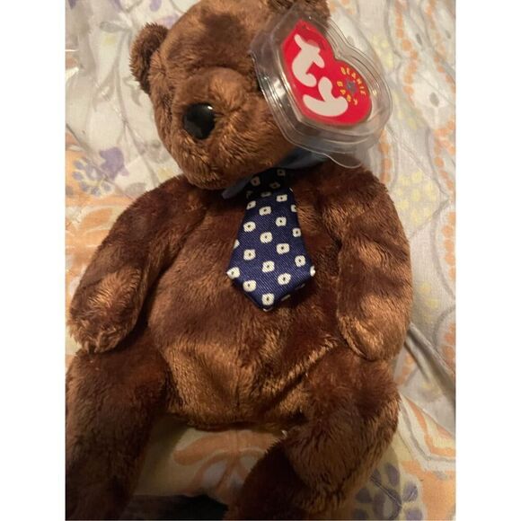 TY HERO Father’s Day Bear Original Beanie Babies Stuffed  Collection - Picture 9 of 10